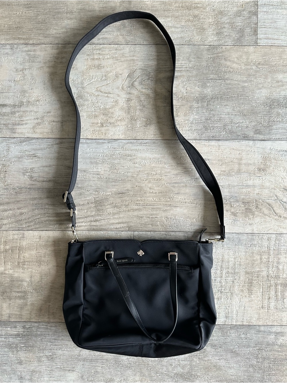 Kate Spade Black Nylon Tote Crossbody Bag